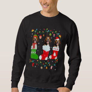 Beagle Dog Three Christmas Socks Sweater Xmas Dog
