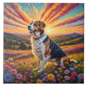Beagle dog tile