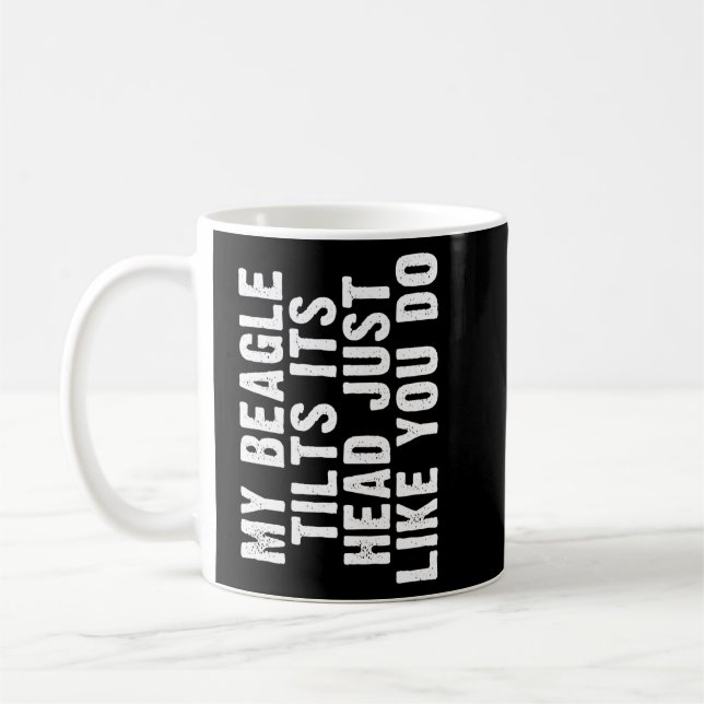 Beagle Dog Tilt Head Cute Men Women  Coffee Mug (Left)