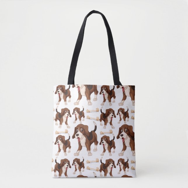 Beagle Dog Tote Bag (Front)
