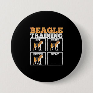 Beagle Dog Training Dog 3 Inch Round Button