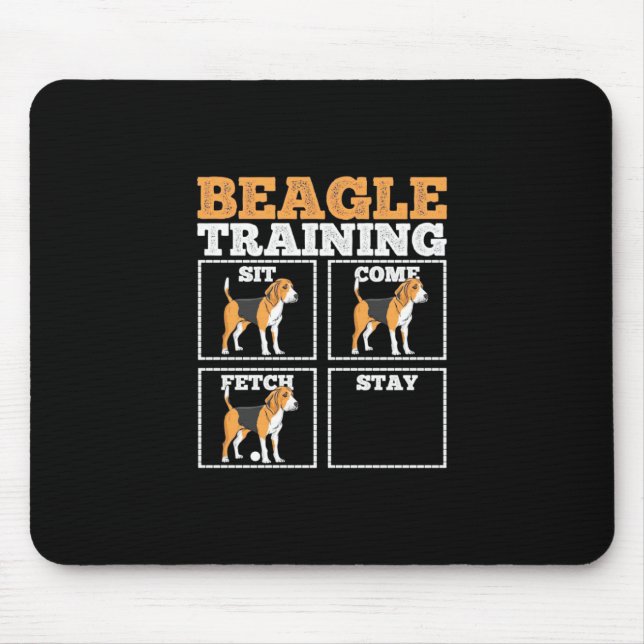 Beagle Dog Training Dog Mouse Pad (Front)