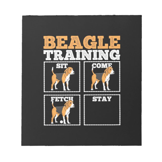 Beagle Dog Training Dog Notepad (Front)