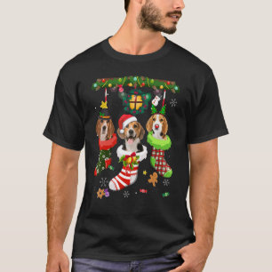 Beagle Dog Tree Christmas Lights Beagle Ugly Xmas  T-Shirt