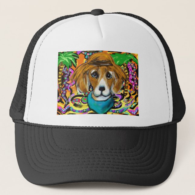 Beagle Dog Trucker Hat (Front)