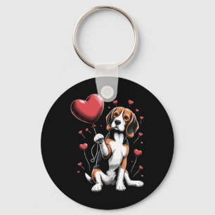 Beagle Dog Valentine's Day Dog Owner Valentine Keychain
