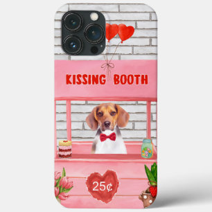 Beagle Dog Valentine's Day Kissing Booth iPhone 13 Pro Max Case