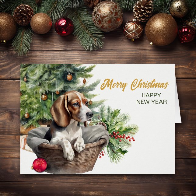 Beagle Dog Wicker Basket Christmas Tree (Creator Uploaded)