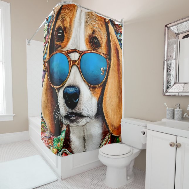 Beagle Dog with Sunglasses (In Situ)