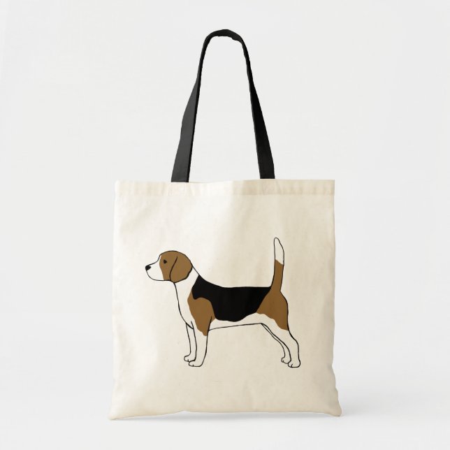 Beagle Drawing | Cute Dog Tote Bag (Front)
