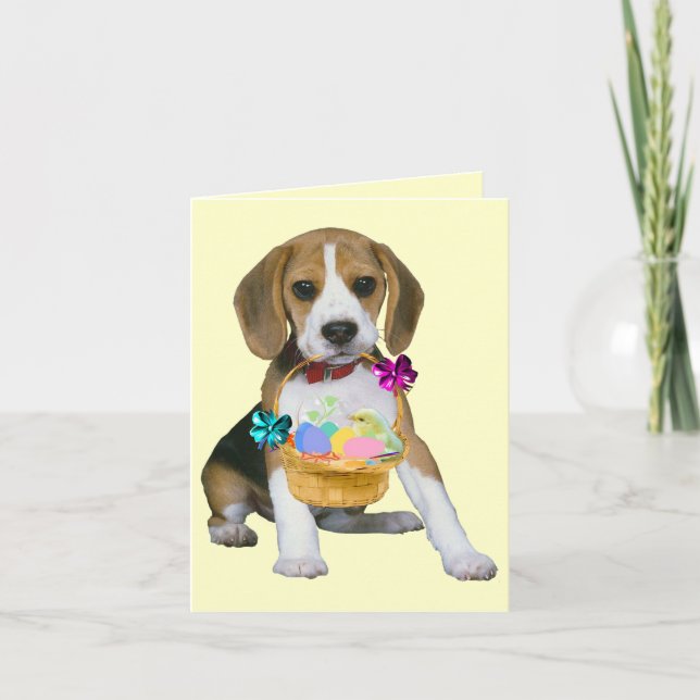 Beagle Easter - Customized Holiday Card (Front)