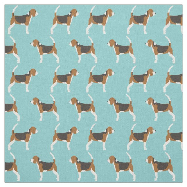 Beagle fabric - cute beagle dog fabric for quilts (Swatch)