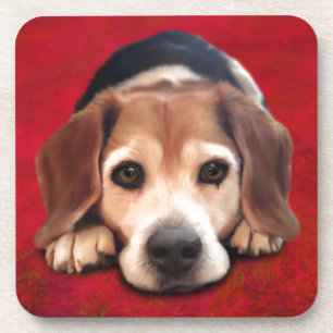 Beagle Fine Art Dog Art Painting Coaster