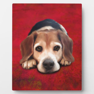 Beagle Fine Art Dog Art Painting Plaque