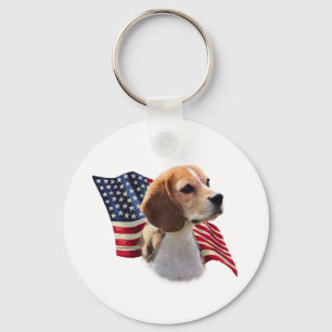 Beagle Flag Keychain