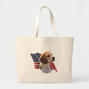 Beagle Flag Large Tote Bag