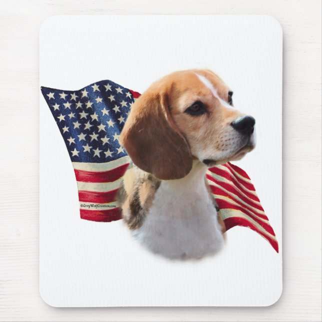 Beagle Flag Mouse Pad (Front)