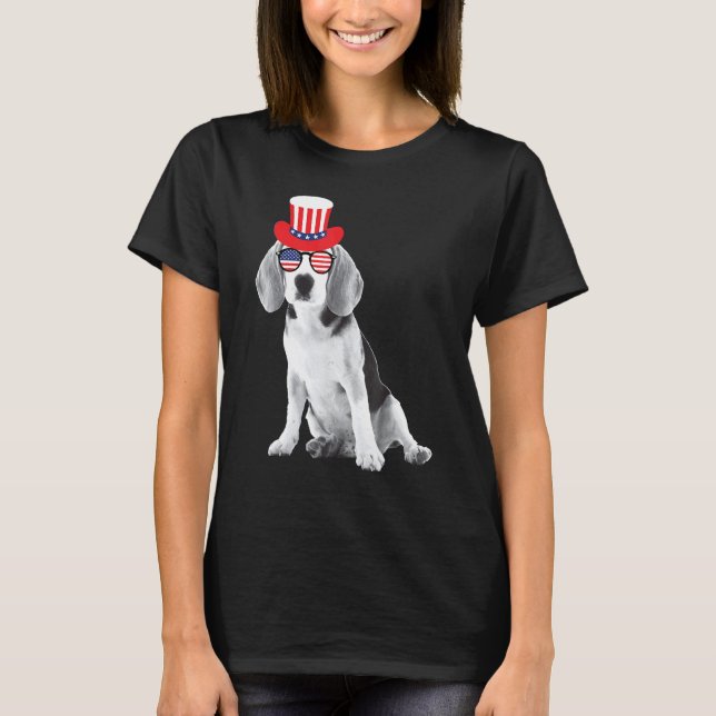 Beagle Fourth Of July For Dog 4th Of July Tee (Front)