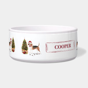 Beagle Funny Christmas Dog with Tree