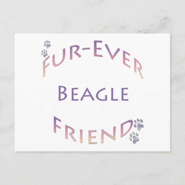 Beagle Furever Postcard (Front)