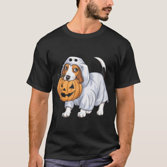 Beagle Ghost Dog Halloween T-Shirt (Front)