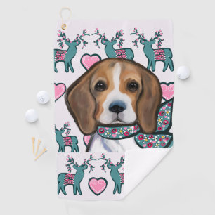 Beagle golf towel