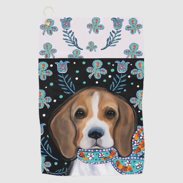 Beagle          golf towel (Front)