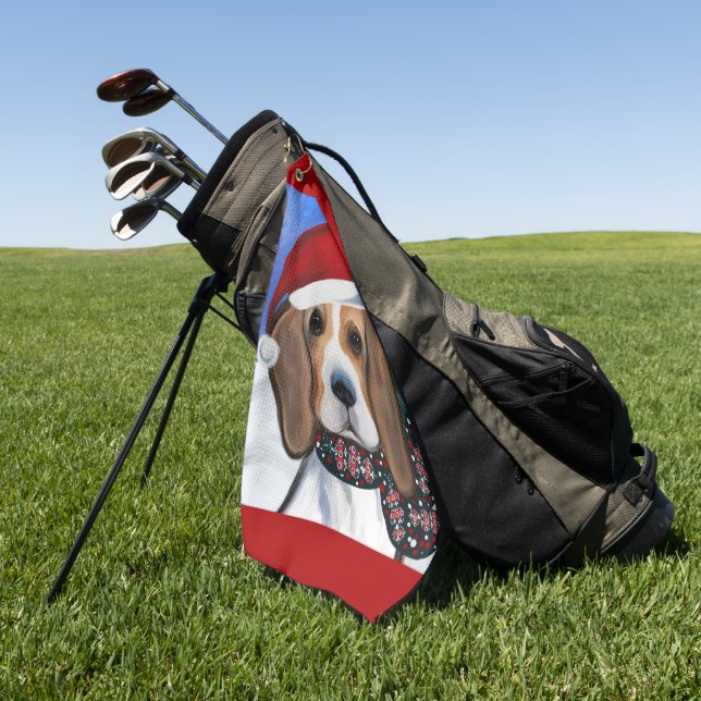 Beagle        golf towel (Green)