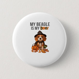Beagle Halloween Costume  My Beagle is My Boo Dog  2 Inch Round Button