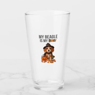 Beagle Halloween Costume My Beagle is My Boo Dog Glass