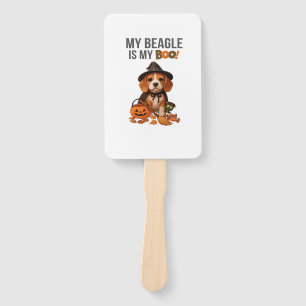 Beagle Halloween Costume  My Beagle is My Boo Dog  Hand Fan