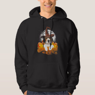 Beagle Halloween Cute Dog Witch On Halloween Pumpk Hoodie