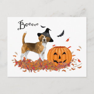 Beagle Halloween Postcard