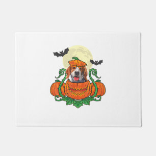 Beagle Halloween Pumpkin Dog Lover T-Shirt Doormat