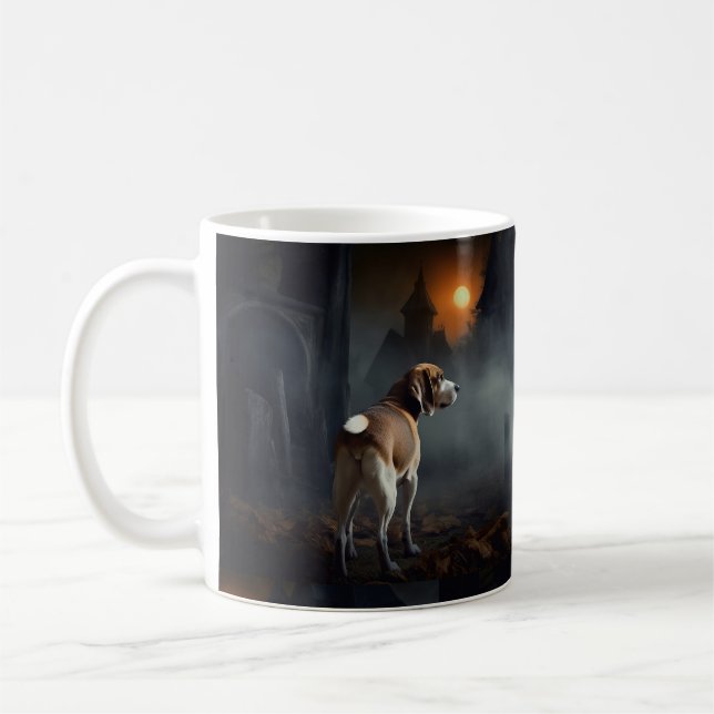 Beagle Halloween Scary  Coffee Mug (Left)