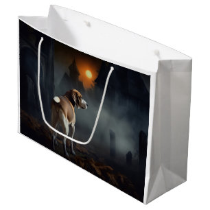 Beagle Halloween Scary Large Gift Bag