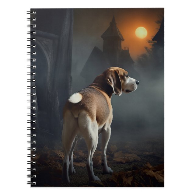 Beagle Halloween Scary  Notebook (Front)