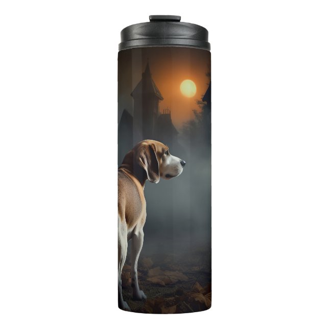 Beagle Halloween Scary  Thermal Tumbler (Front)