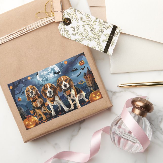 Beagle Halloween Spooky Sticker (Gifting)
