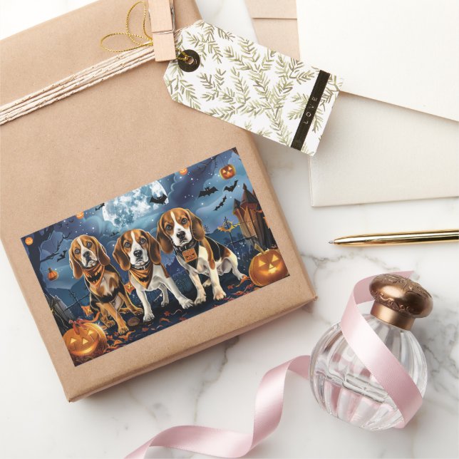 Beagle Halloween Spooky Sticker (Gifting)
