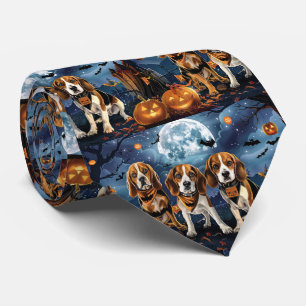 Beagle Halloween Spooky Tie