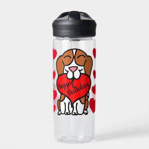 Beagle Happy Birthday Dog Lover Water Bottle