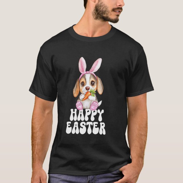 Beagle Happy Easter Day Dog T-Shirt (Front)