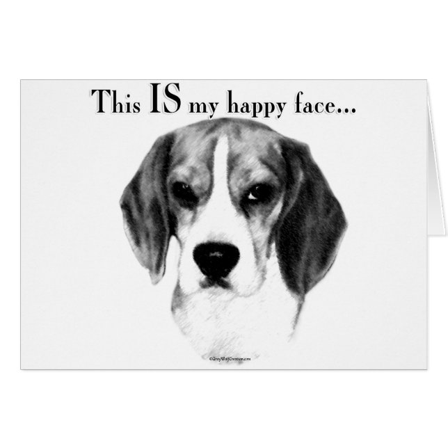 Beagle Happy Face (Front Horizontal)