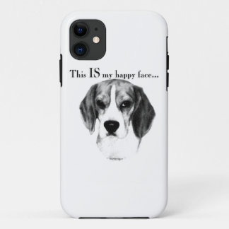 Beagle Happy Face; Happy Beagle; Grumpy Beagle iPhone 11 Case