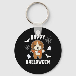 Beagle Happy Halloween Dog Costume Keychain