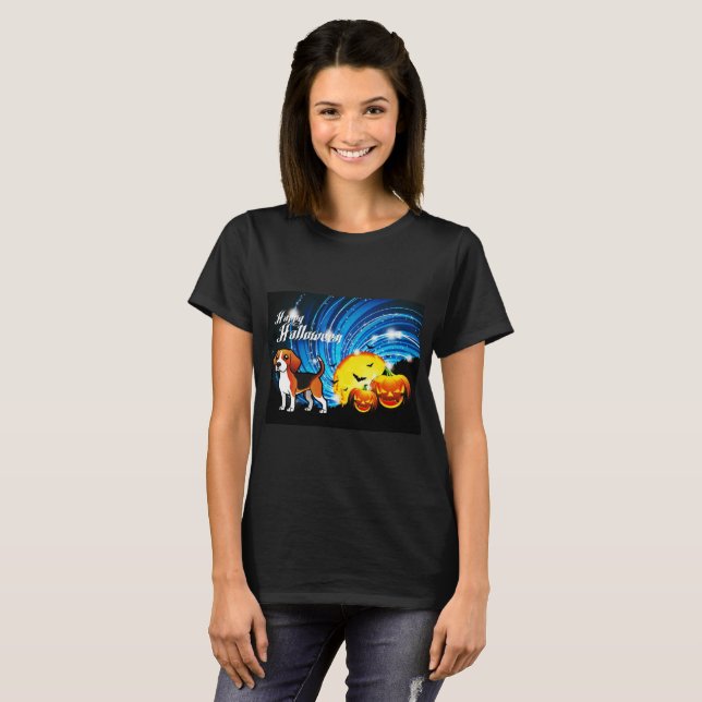 Beagle Happy Halloween T-Shirt (Front Full)