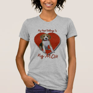 Beagle Heart Belongs To MOM - Customized T-Shirt