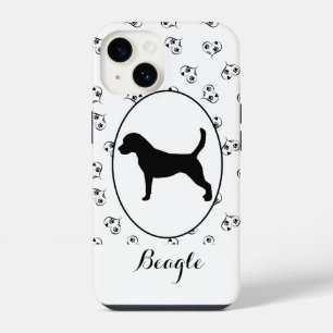 Beagle Hearts and Paw Prints iPhone 14 Case