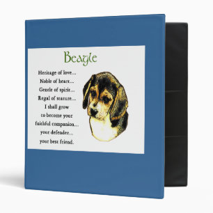 Beagle Heritage of Love Binder